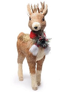 Rena de Natal com laço no pescoço