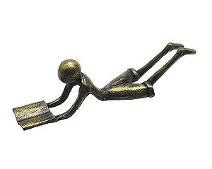 Escultura Menino com Livro Bronze