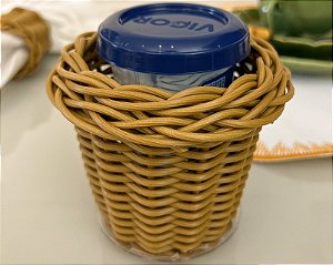 Porta Requeijão Vime Caramelo