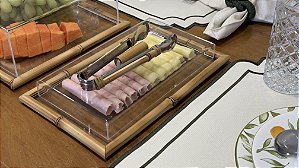 Prancha Frios Bambu c/ Tampa Acrílico