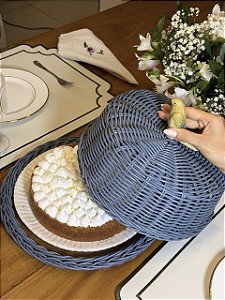 Boleira Vime Jeans com Porcelana Arara