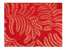 Kit com 4 Jogos Americanos Vermelho com Folha Dourada