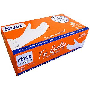 Luva Proced. Top Quality Tam M 100Und