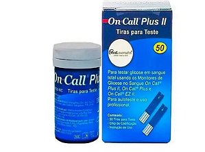 Tiras Teste On Call Plus com 50 Un