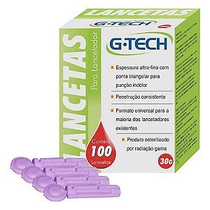 Lanceta Para Lancetador G-Tech 30G 100 Und