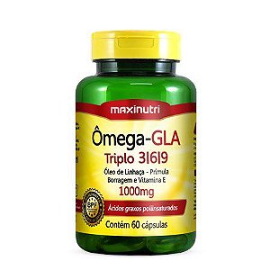 Ômega-Gla Triplo 3-6-9 1000Mg 60 Caps - Maxinutri