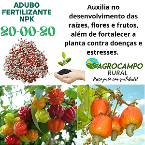 Adubo 20.00.20 -CONTEÚDO 10 KG