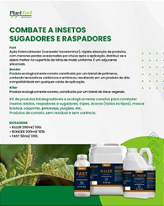 KIT 1L. KILLER +  1L. BONDER + 1 L. FAST PEGA TODO TIPO DE ÁCARO - MOSCA BRANCA - PULGÃO - CARÊNCIA ZERO!