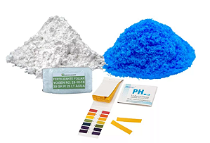 Calda Bordalesa: 1 Kg Cal, 1 Kg Cobre + 80 Fitas Medir PH e brinde