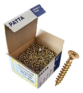 Parafuso Chipboard Cab. Chata 3,0x16mm Patta Premium 1000un.