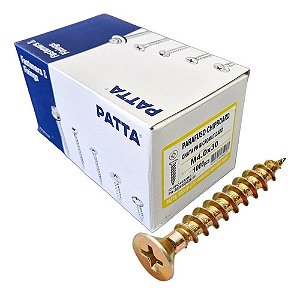 Parafuso Chipboard Cab. Chata 4,0x30mm Patta Premium 1000un.