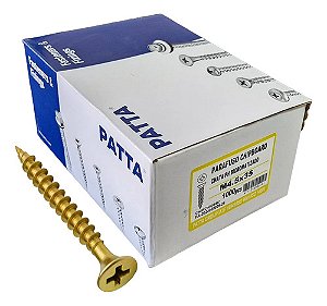 Parafuso Chipboard Cab. Chata 4,5x35mm Patta Premium 1000un.