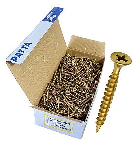 Parafuso Chipboard Cab. Chata 5,0x45mm Patta Premium 1000un.