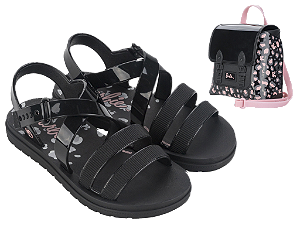 Sandália Infantil Barbie Sweet Bag Grendene Kids Preta