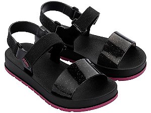 Papete Infantil Menina Moderninha Zaxy Way Preta Glitter