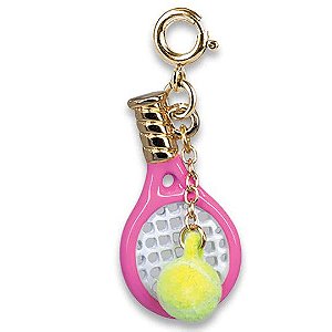Pingente Infantil Menina Charm Raquete de Tênis Dourado Charm It