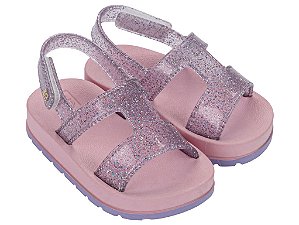 Sandália Menina Hit Baby Zaxynina Rosa ou Violeta Glitter