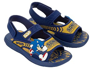 Sandália Infantil Menino Sonic Rush Grendene Kids Preto ou Azul