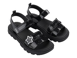 Sandália Infantil Menina Cosmic Zaxy Rosa Preto e Off White