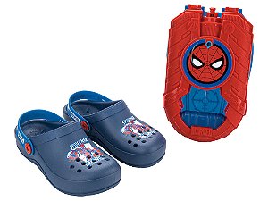 Babuche Infantil Menino Marvel Aqua Force Grendene Kids