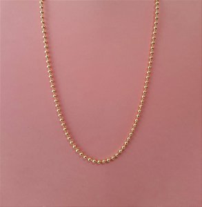 Colar com bolinhas folheado a ouro 18k