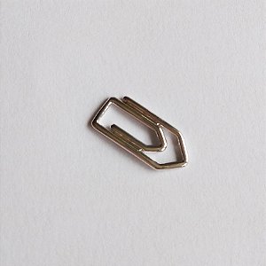 Pingente clips folheado no ródio branco