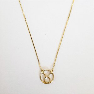 Colar signo touro folheado a ouro 18k