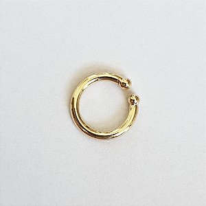 Piercing fake liso P folheado a ouro18k