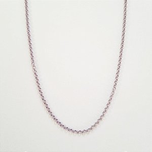 Colar P elo português com pintura na cor lavanda