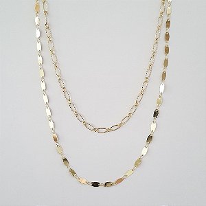 Colar duplo folheado a ouro18k