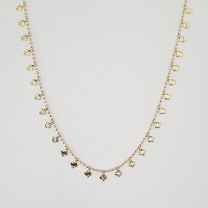 Colar com pingentes detalhados folheado a ouro 18k