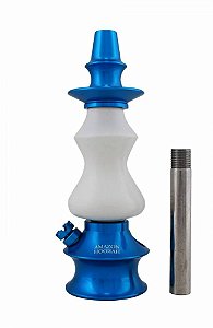 STEM AMAZON HOOKAH PRIME - METAL AZUL CLARO - MADEIRA WHITE PEQUENO