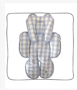 Redutor de Bebe Conforto e Carrinho - Xadrez Vichy Azul