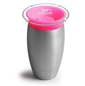 Copo Térmico Inox 360° Rosa - Munchkin