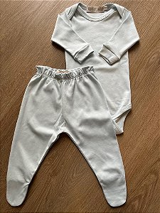 Body e Calça Algodão Pima Azul