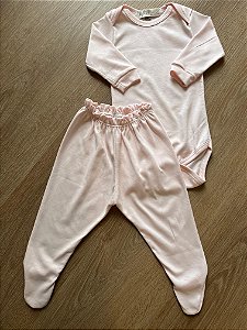 Body e Calça Algodão Pima Rosa