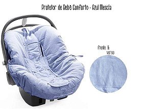 Protetor de Bebê conforto Azul Mescla