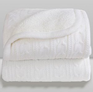 Manta Cobertor Tricot Off White
