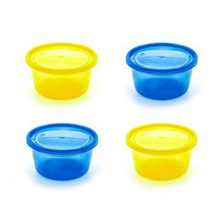 Kit 4 Potes Multiuso 236ml Azul e Amarelo Infanti