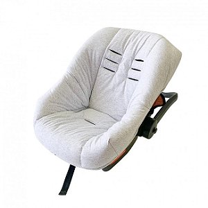 Capa para Bebê Conforto Malha Branco Mescla - Biramar