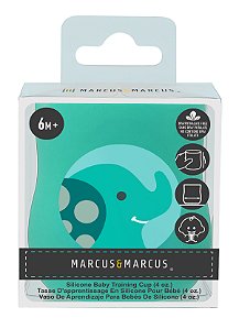 Copo Anatômico em Silicone 120ml Elefante Verde - Marcus & Marcus