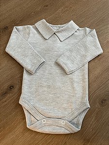 Body Algodão Cinza - TotalBaby
