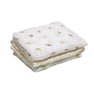 Cueiro Swaddle Soft Bamboo Neutro 3 UN - Mami