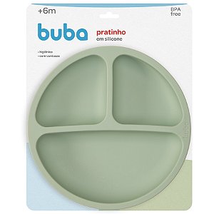 Pratinho em Silicone com Ventosa Verde - Buba