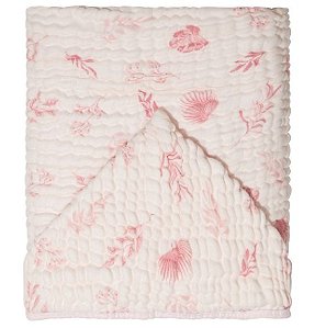 Toalha de Banho Soft Bamboo com Capuz Folhagem Rosa - Mami