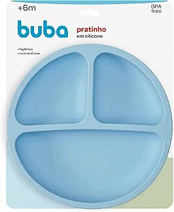 Pratinho em Silicone com Ventosa Azul - Buba