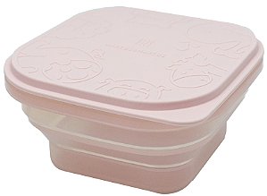 Container Dobrável em Silicone Rosa Bebê - Marcus & Marcus