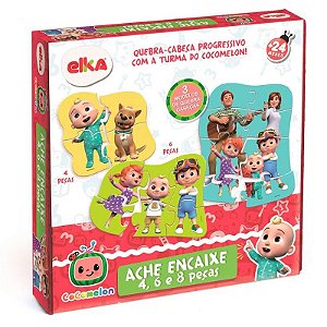 Brinquedo Ache Encaixe 4, 6 e 8 Peças Cocomelon - Elka