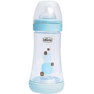 Mamadeira Perfect5 240ml Fluxo Médio Azul - Chicco