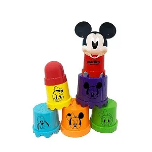 Brinquedo Copinho Divertidos de Empilhar Mickey - Winfun